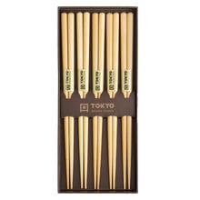 5 Pairs Bamboo Chopsticks Gift Set